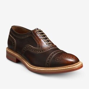 NIB 10.5 EEE Allen Edmonds Strandmok Cap-toe Oxford with Dainite Rubber Sole